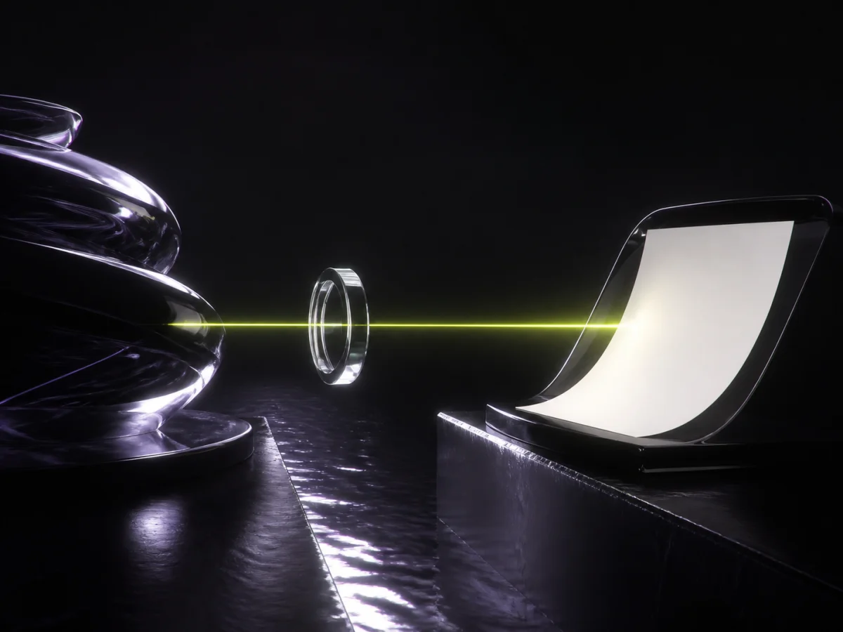 A signal crossing an optical payment aperture and returning as finished media